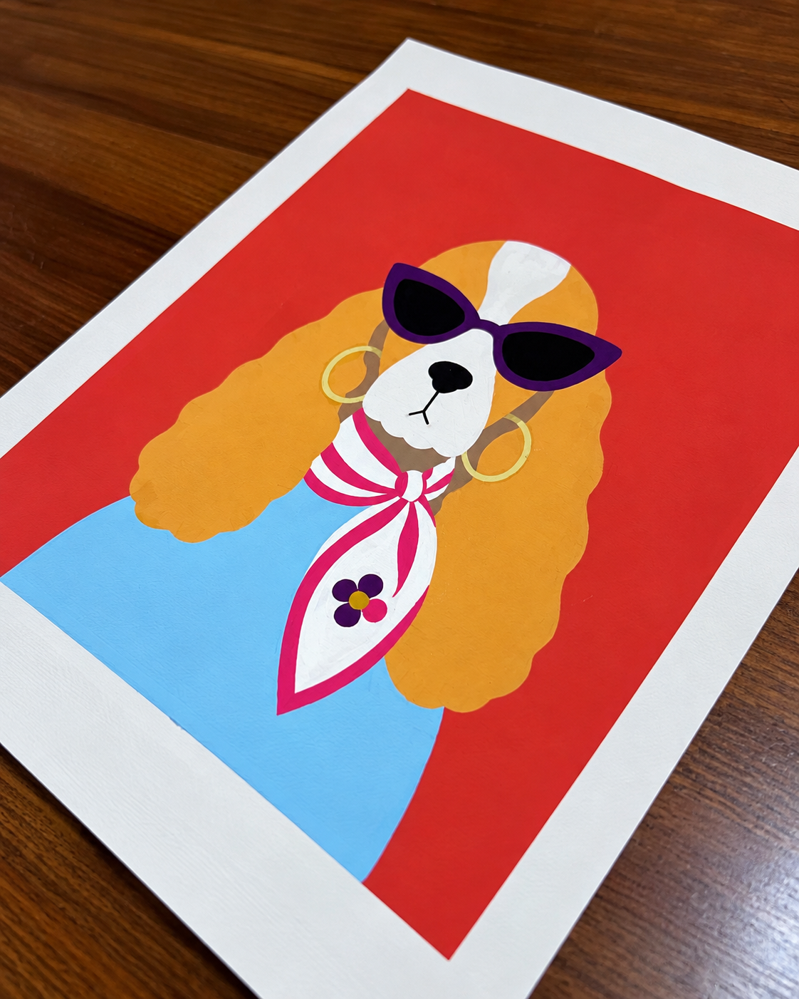 Scarf & Swagger— Original Gouache Painting