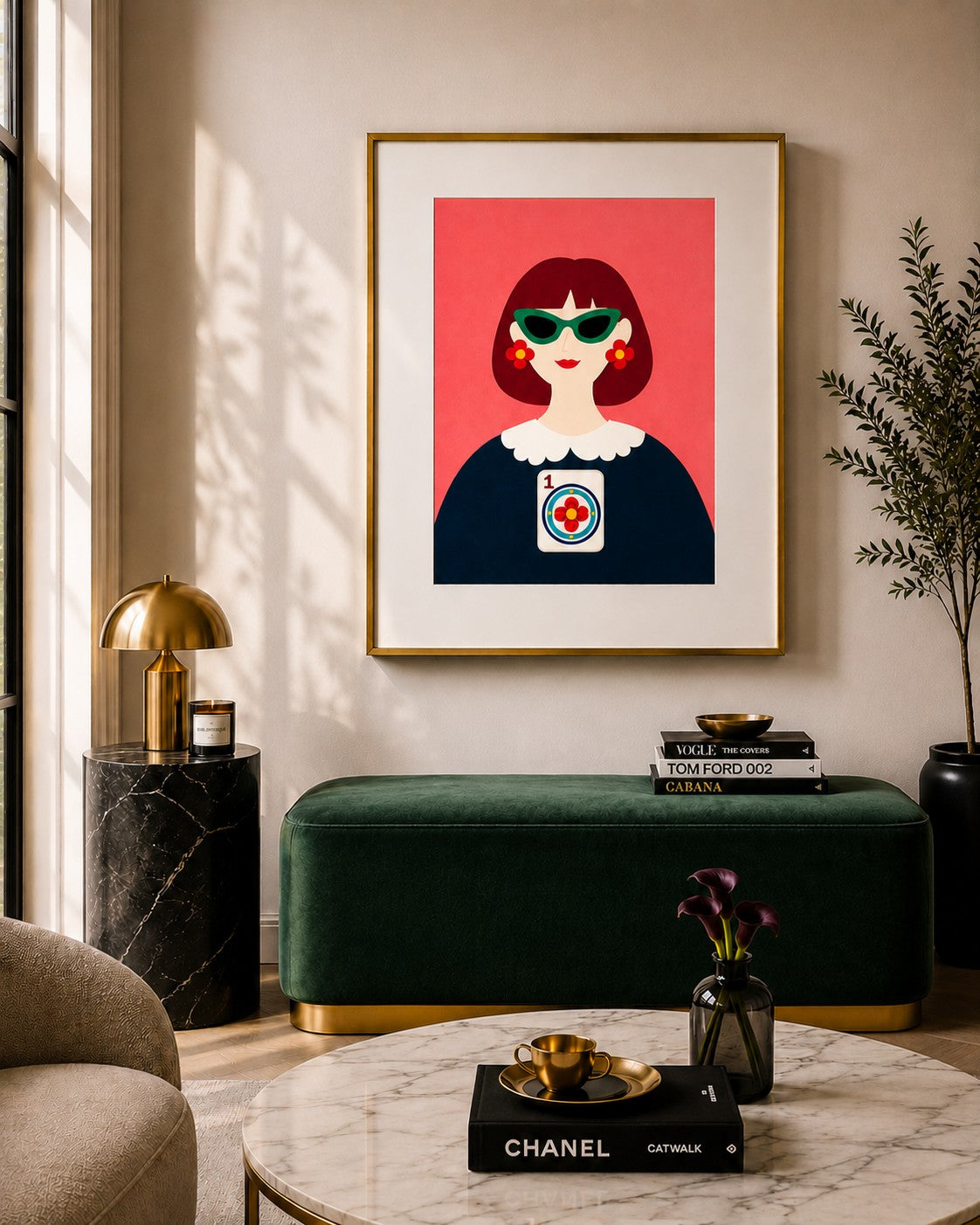 Framed The One and Only Prime Dot art print displayed as decorative wall art.
