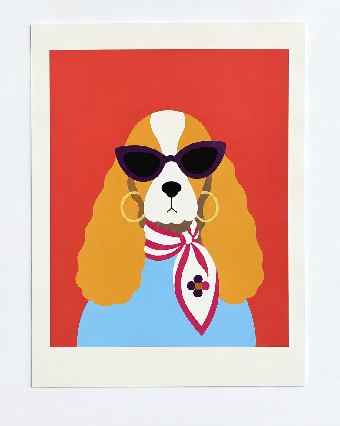 Scarf & Swagger— Original Gouache Painting