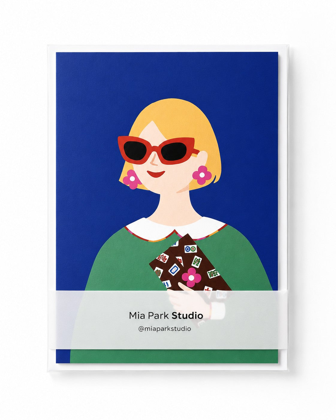 Modern Muses greeting card set packaged with a vellum belly band